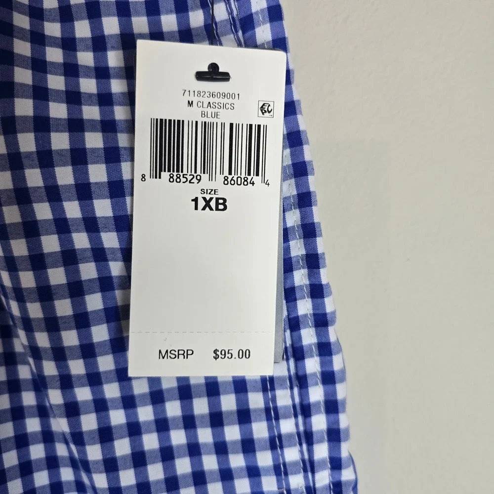 Polo Ralph Lauren Men's Swim Trunks Blue Gingham Size‎ 1XB MSRP $95